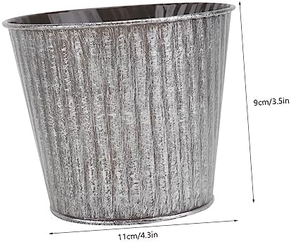 Happyyami Retro Iron Flower Bucket for Dried Flowers and Home Decor