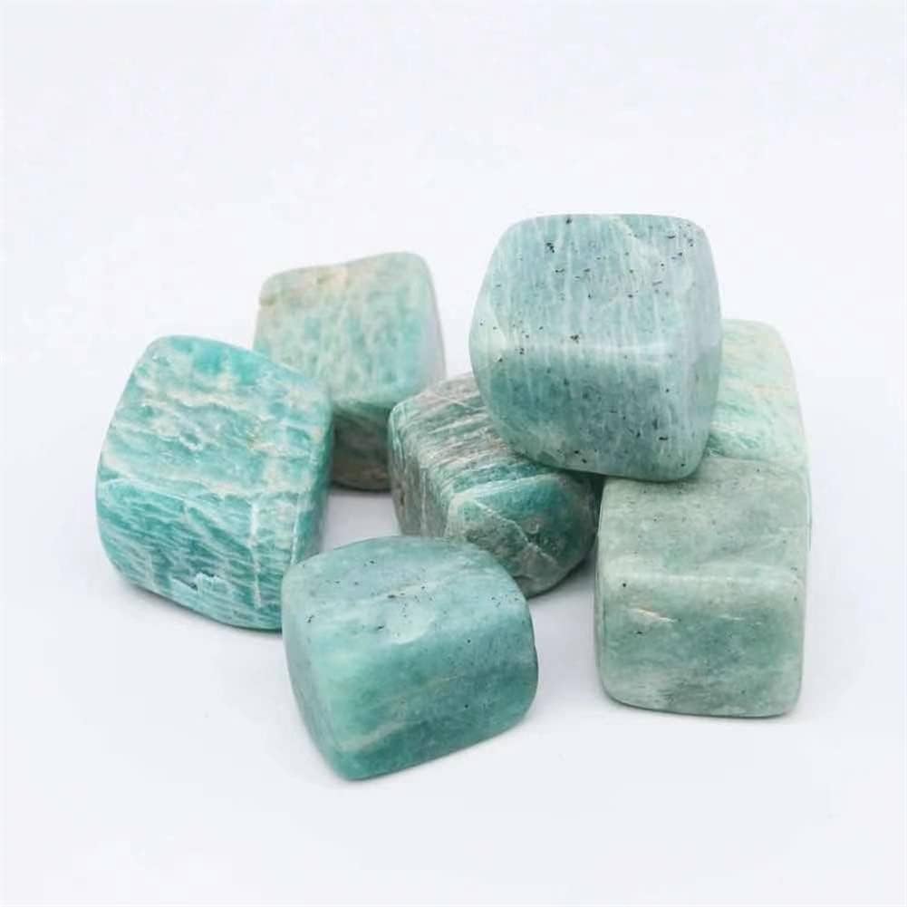 Fangyid Specimen 18mm-22mm Amazonite Tumble Stones 7pc Gift Ornament