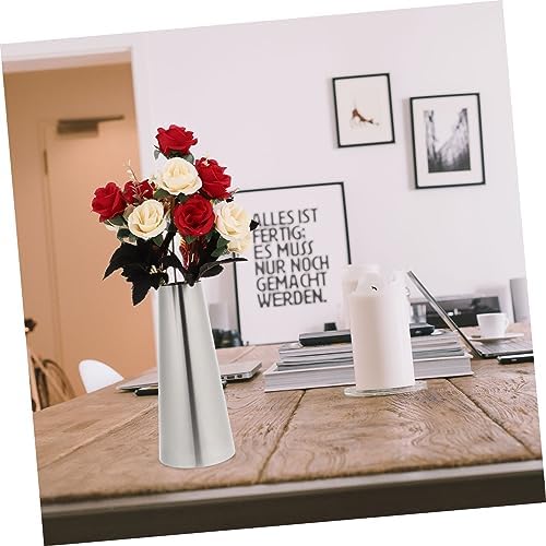 Modern Stainless Steel Dried Flower Vase for Home and Office Decor