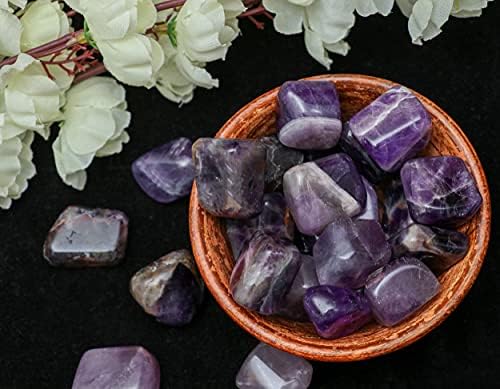 ZAICUS Tumbled Stones with Tiger Eye Amethyst Black Tourmaline Rainbow Moonstone