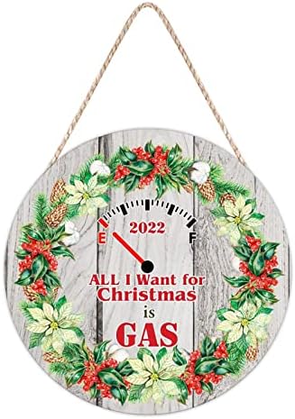 Farmhouse Front Door Hanger Christmas Wreath Door Sign 10x10 Wood Decor