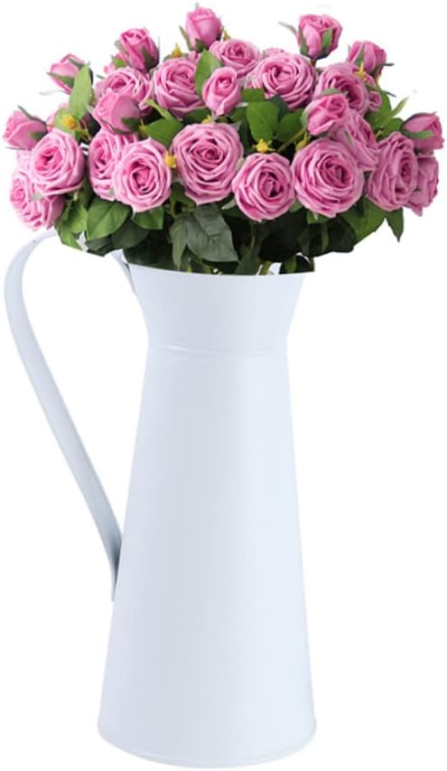 2pcs Galvanized Iron Flower Vase Set for Home and Office Decor