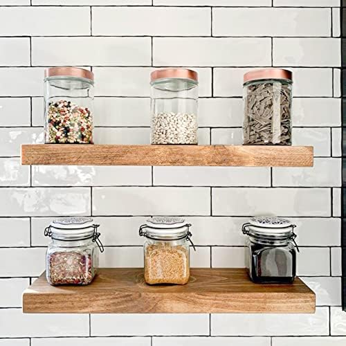 URBANDI Rustic Floating Shelves Set of 2