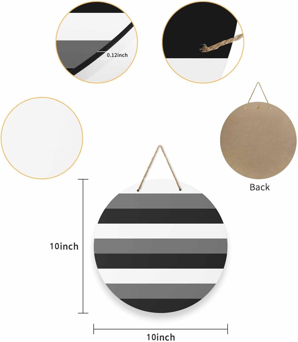Modern Stripes Welcome Sign for Front Door Decor