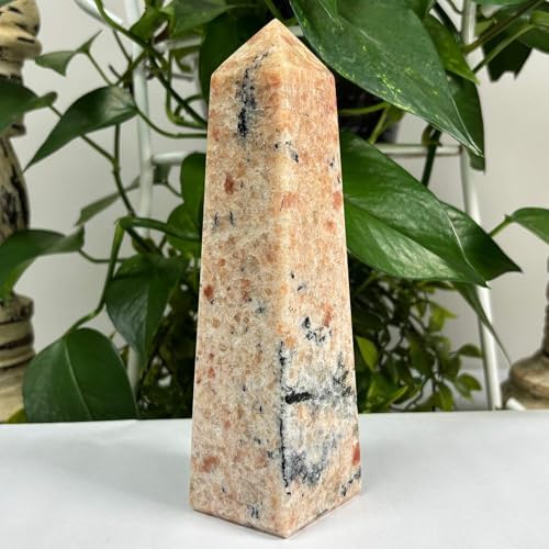 Natural Sunstone Crystal Obelisk Tower Point