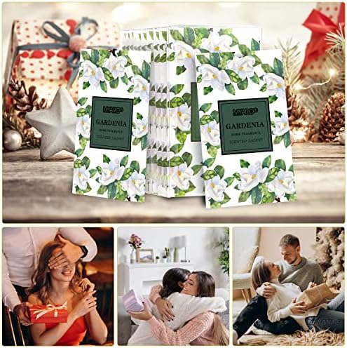 MYARO 12 Pack Lavender Gardenia Scented Sachets for Drawer Closet