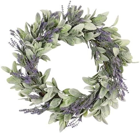 20 Inch Spring Lavender Wreath for Front Door