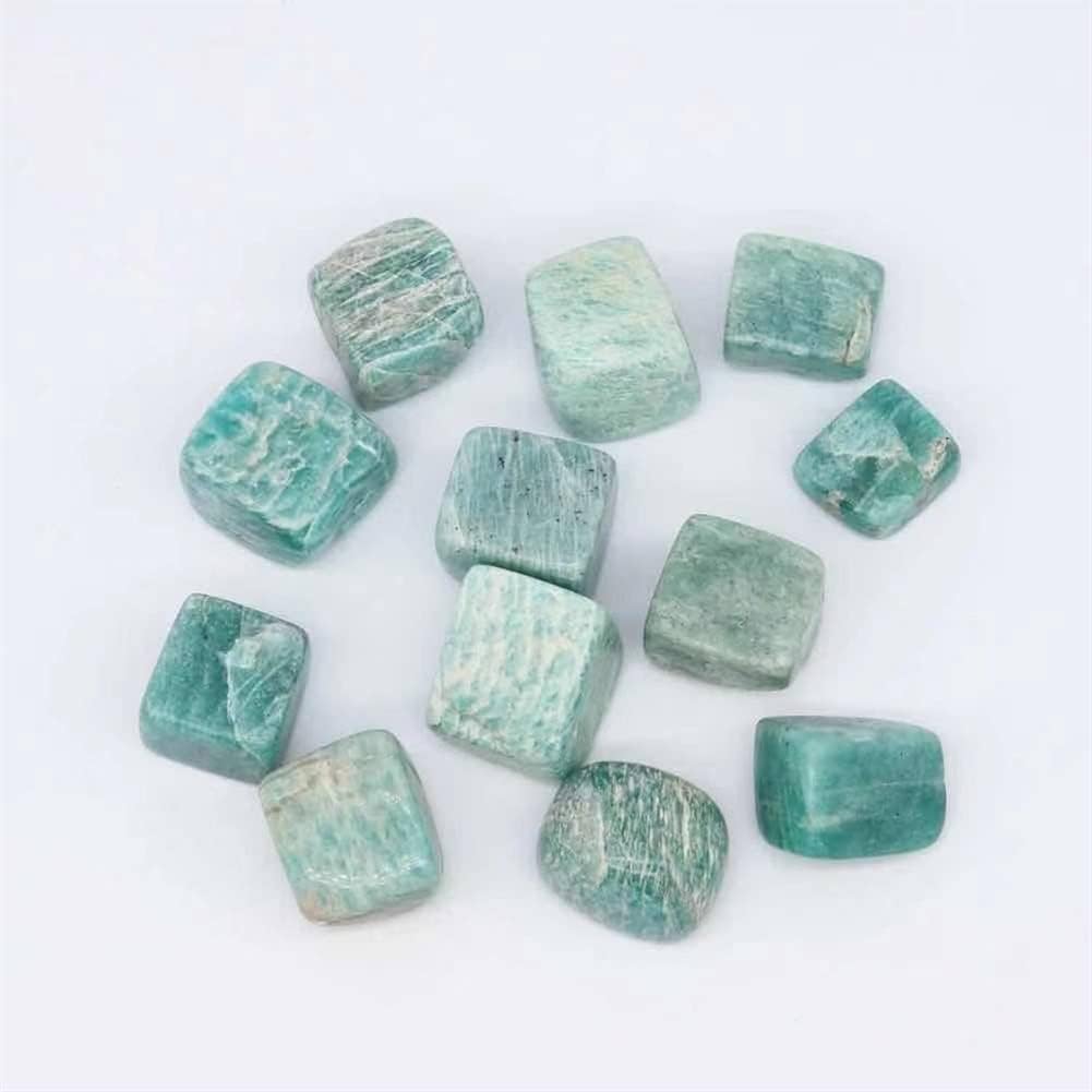 Fangyid Specimen 18mm-22mm Amazonite Tumble Stones 7pc Gift Ornament