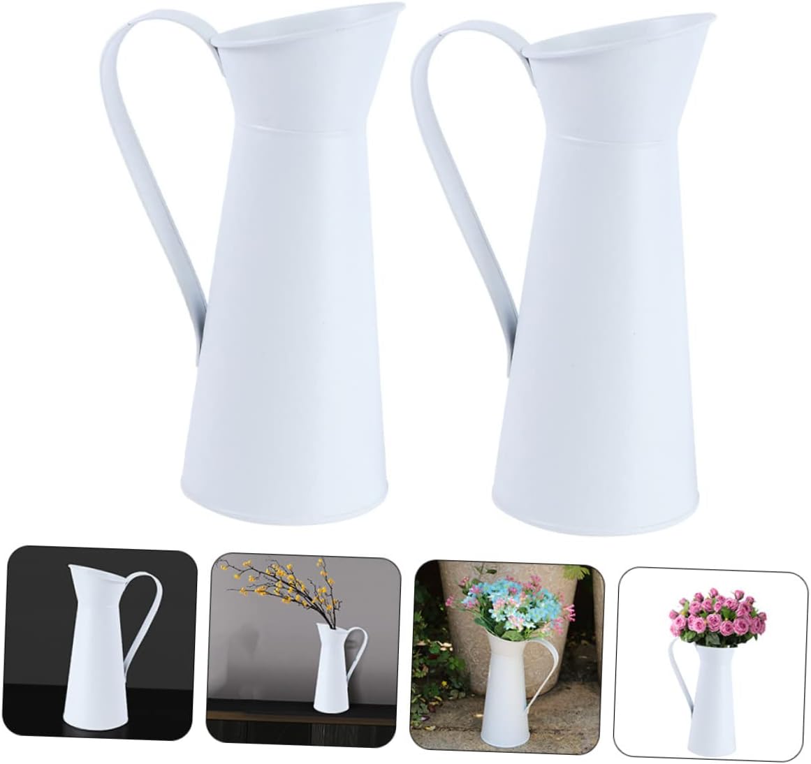Balacoo 2pcs Simple Iron Flower Vase for Home Decor