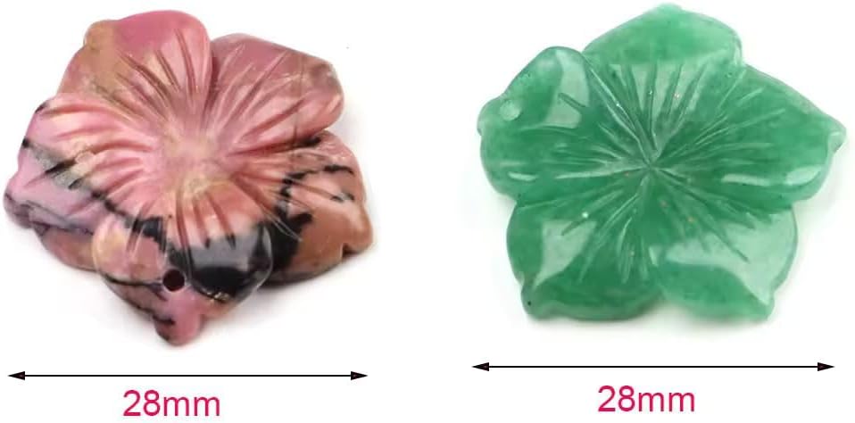 28mm Hand-Carved Peach Blossom Pendant Natural Crystal Gemstone