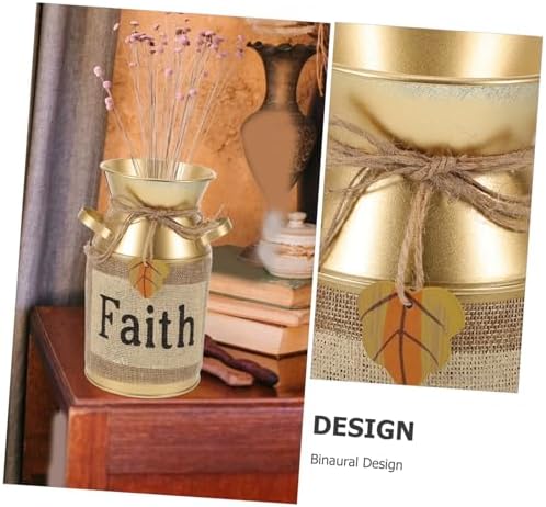 KESYOO Vintage Metal Flower Vase Rustic Decor