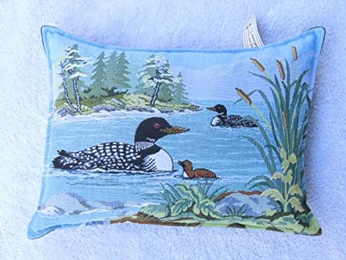 Balsam Fir Tapestry Sachet Pillow Loon Lake 9x12