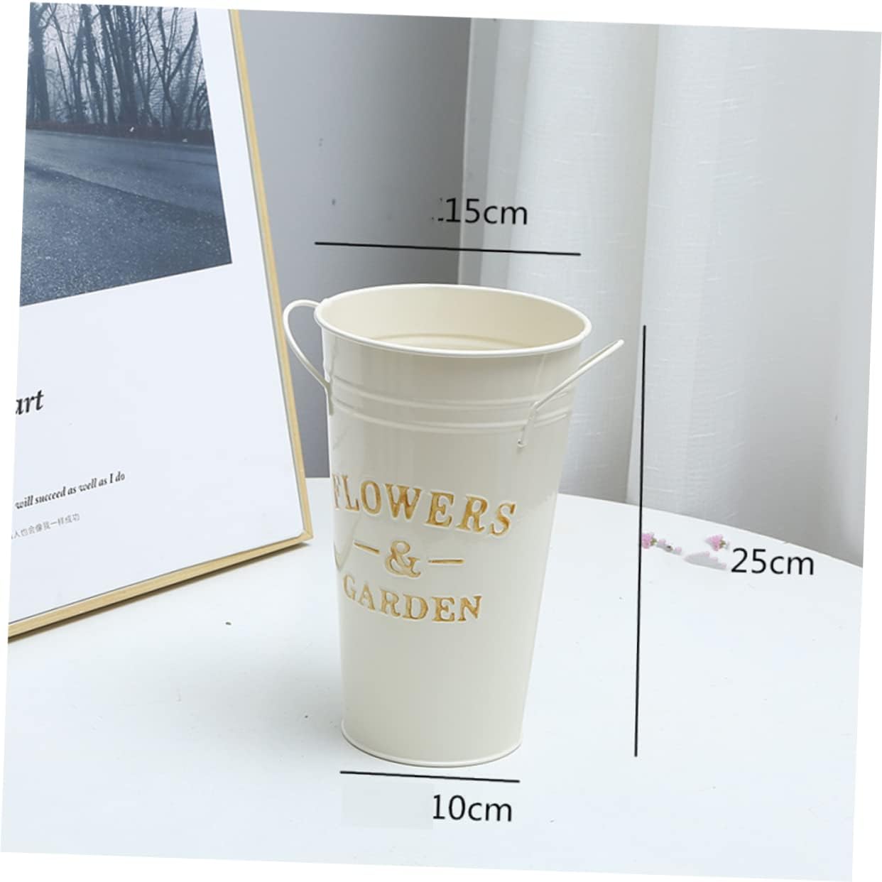 Vintage Flower Bucket Iron Pot for Succulents and Indoor Plants