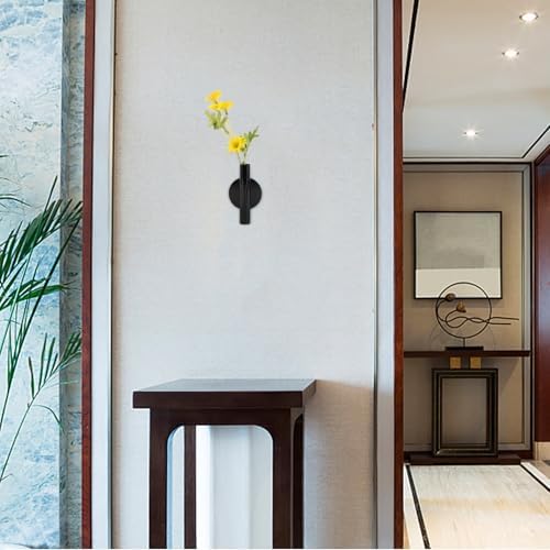 Ciieeo 2pcs Wall-Mounted Metal Flower Vase for Indoor Decor