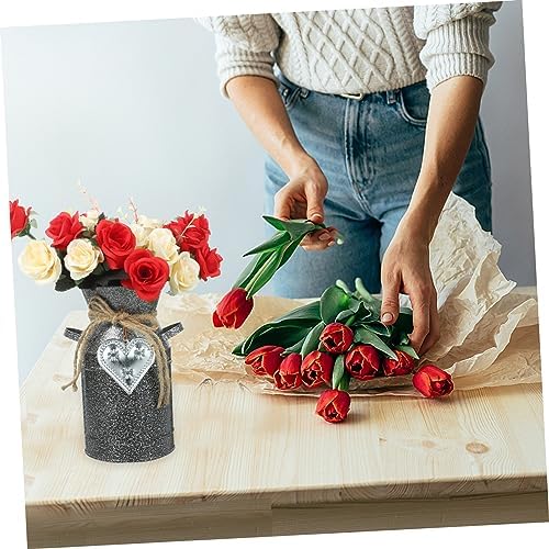 BESPORTBLE Rustic Iron Bucket Vase for Flowers and Plants