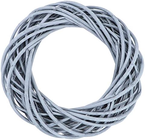VOSAREA Willow Wreath Gray DIY Garland