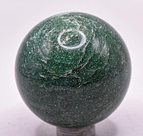 45mm Dark Green Jade Sphere with Stand - India