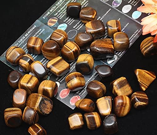 ZAICUS Tumbled Stones with Tiger Eye Amethyst Black Tourmaline Rainbow Moonstone