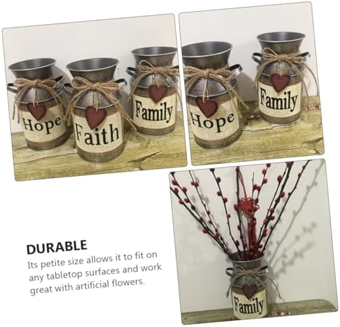 Balacoo Iron Flower Pot Handle Rustic Vintage Vase