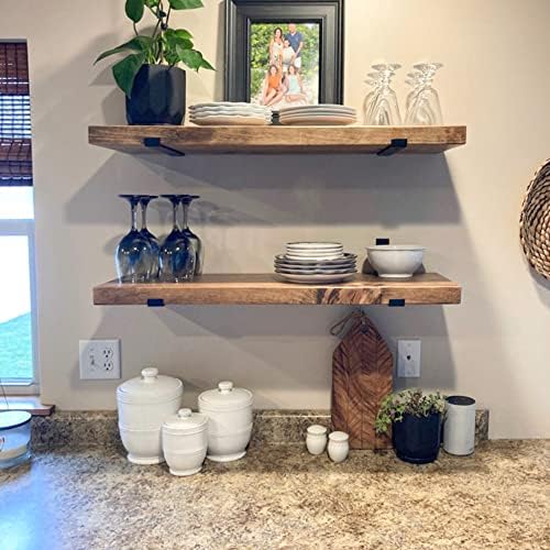 URBANDI Rustic Floating Shelves Set of 2