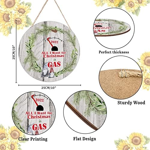 Funny Farmhouse Door Hanger Christmas Wreath Sign 10x10