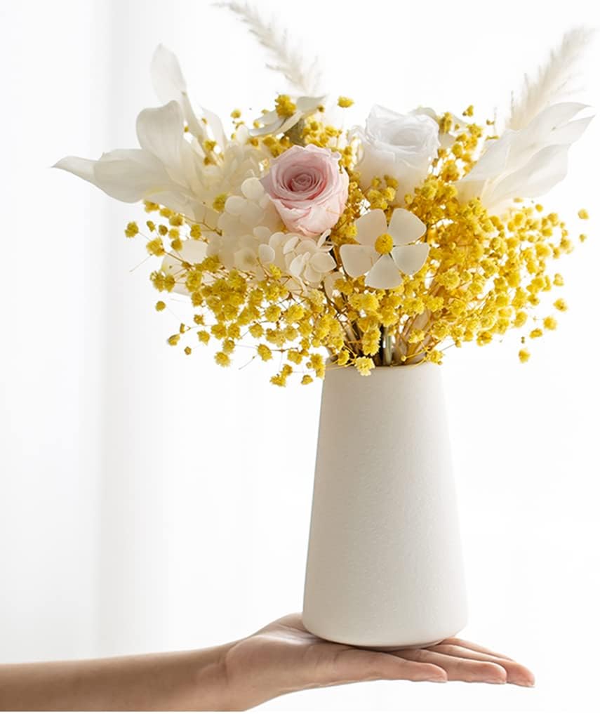 White Ceramic Vase Minimalist Design 71IN