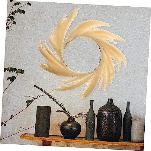 Artificial Bulrush Wreath for Indoor Outdoor Decor