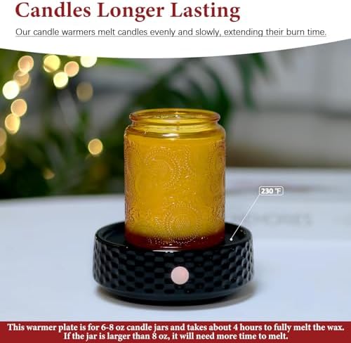 Electric Candle Warmer Plate - Ceramic for Jar Candles and Mugs