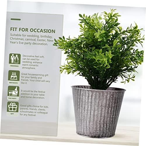 Happyyami Retro Iron Flower Bucket for Dried Flowers and Home Decor