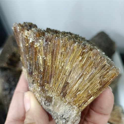 KatLin Natural Amber Calcite Cluster Energy Decoration Stone