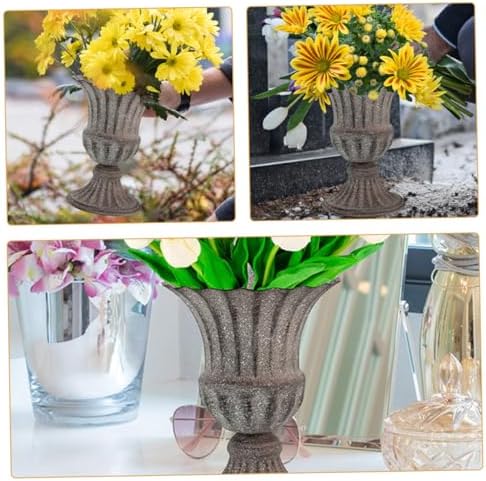 Vintage Style Decorative Metal Flower Vase for Home Table Centerpiece