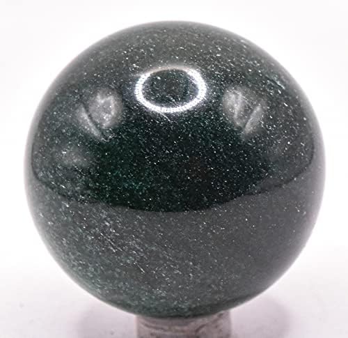 48mm Dark Green Nephrite Jade Sphere with Stand