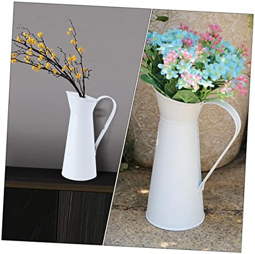 Happyyami 2pcs Modern Iron Flower Vase Set for Home Office Decoration