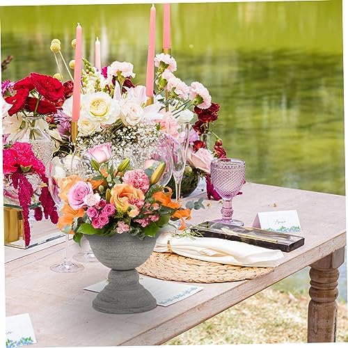 UPKOCH Vintage Metal Flowerpot for Dried Flowers Decorative Vase for Home Decor and Weddings