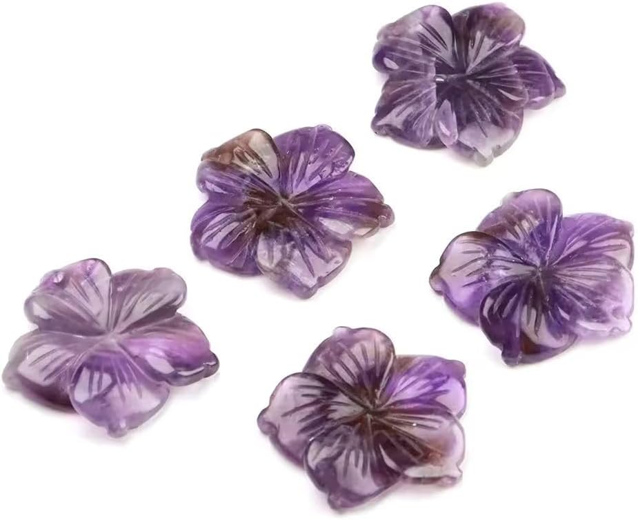28mm Hand-Carved Peach Blossom Pendant Natural Crystal Gemstone