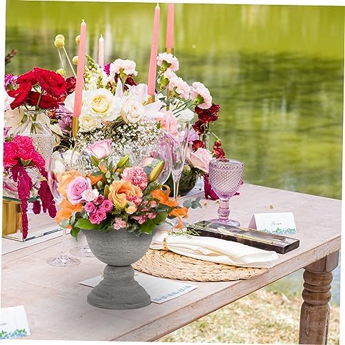 POPETPOP Vintage Metal Flower Vase for Home Decor