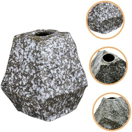 PRETYZOOM Modern Ceramic Flower Vase with Unique Rock Pattern