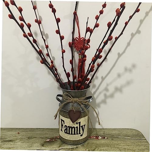 Rustic Iron Flower Vase for Farmhouse Decor
