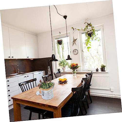 SUPVOX 2pcs Antique Iron Flowerpot Rope Dried Flower Decor Vintage Style Vase