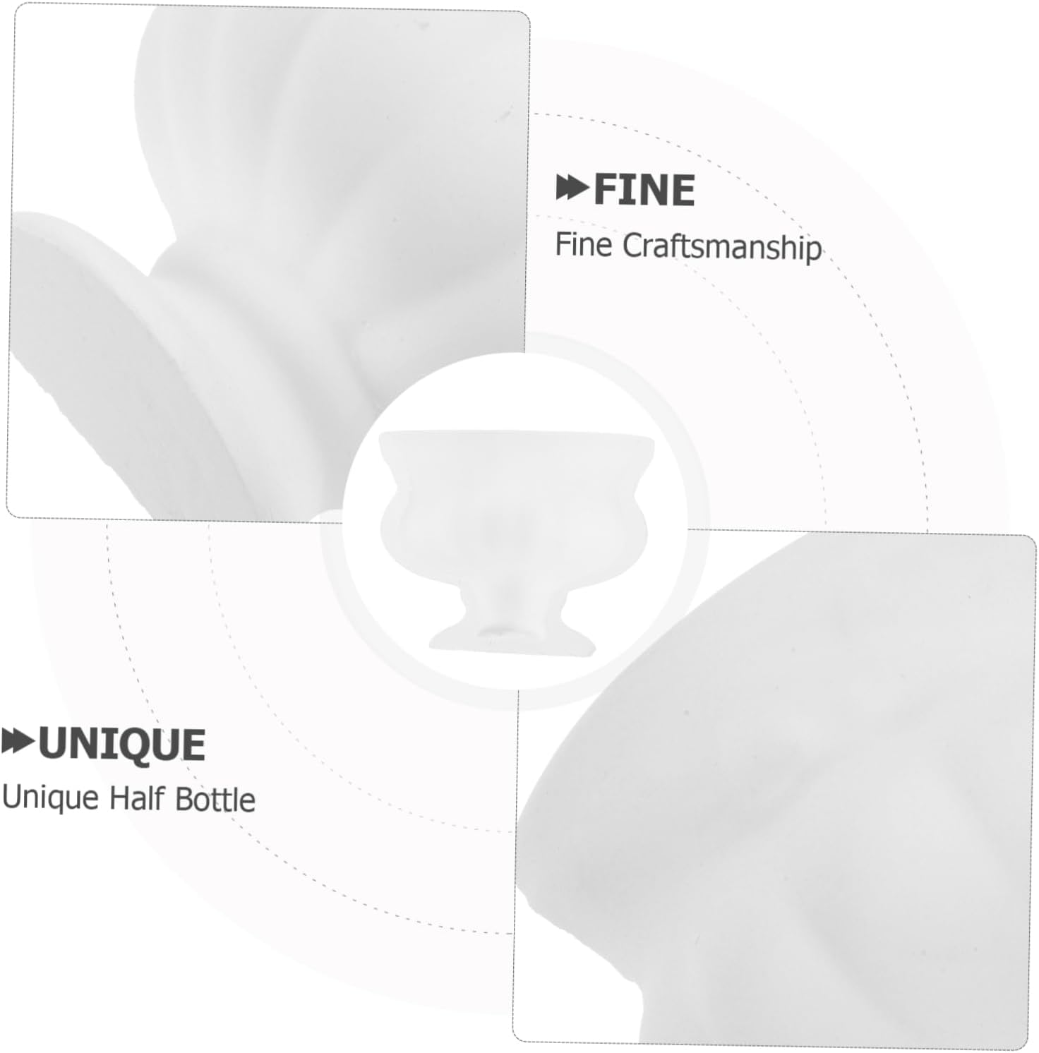 Retro Half Vase Vintage Flower Planter Decorative Home Display