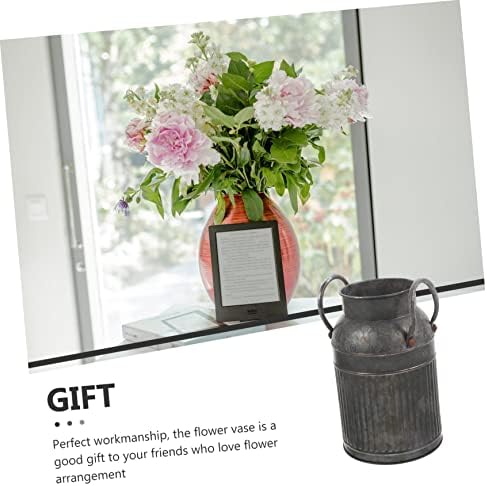 Vintage Flower Bucket Planter Pot Rustic Decorative Vase for Balcony