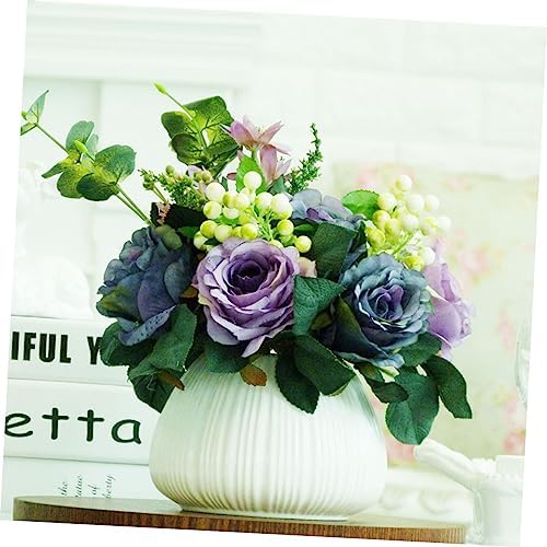 BESPORTBLE Modern White Ceramic Vase Decorative Flower Centerpiece for Tables and Home