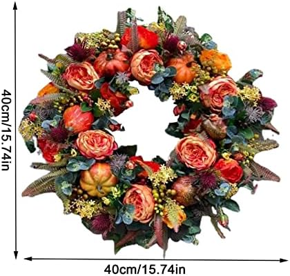 Fall Peony Door Wreath for Farmhouse Decor and Festivals