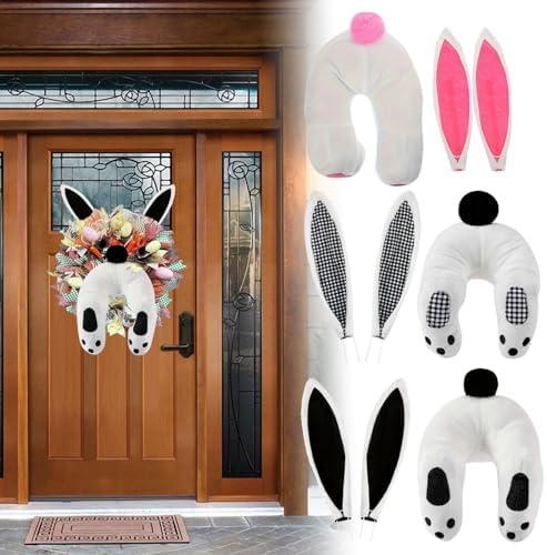 Easter Bunny Butt Wreath Kit Plush Decor