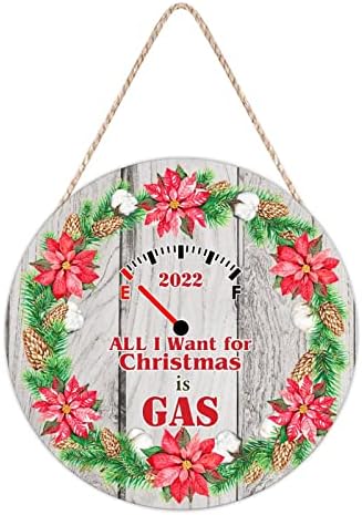 Farmhouse Front Door Hanger Christmas Wreath Funny Wood Sign 10x10