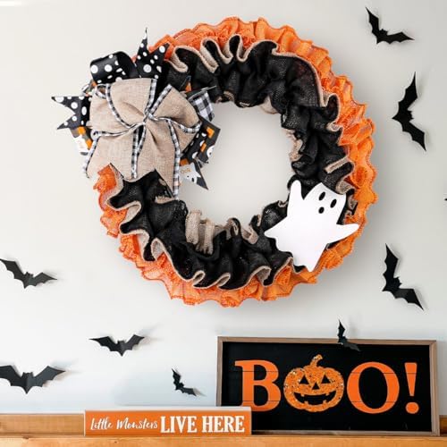 Vimoocla Halloween Boo Ghost Wreath for Front Door