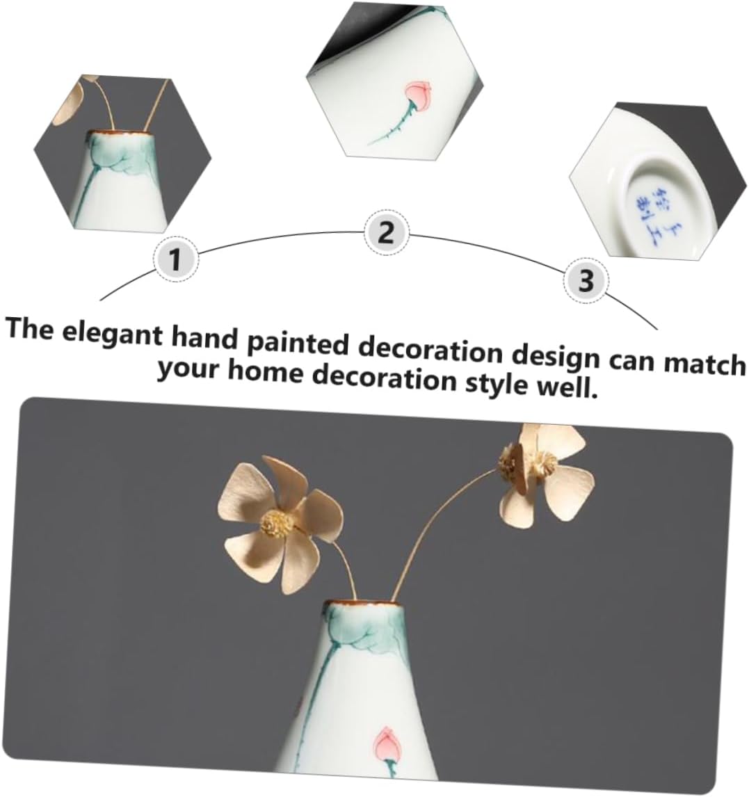 Simple Lotus Ceramic Vase for Home Decor and Flower Arrangement