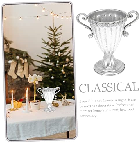 SUPVOX Vintage Decorative Iron Vase for Home Table Centerpieces