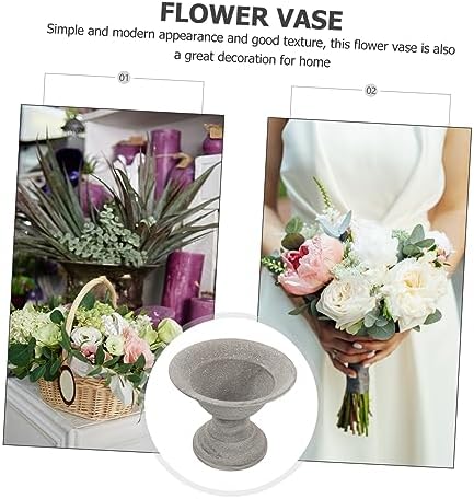 POPETPOP Vintage Metal Flower Vase for Home Decor