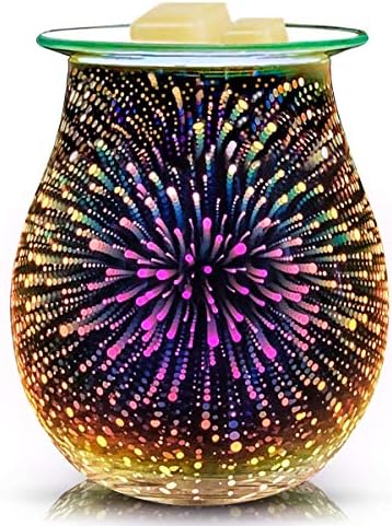 EQUSUPRO 3D Glass Wax Melter Warmer with Fireworks Display